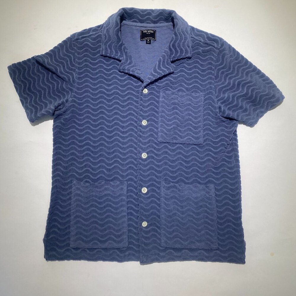 Todd Snyder Medium Shirt Blue Waves